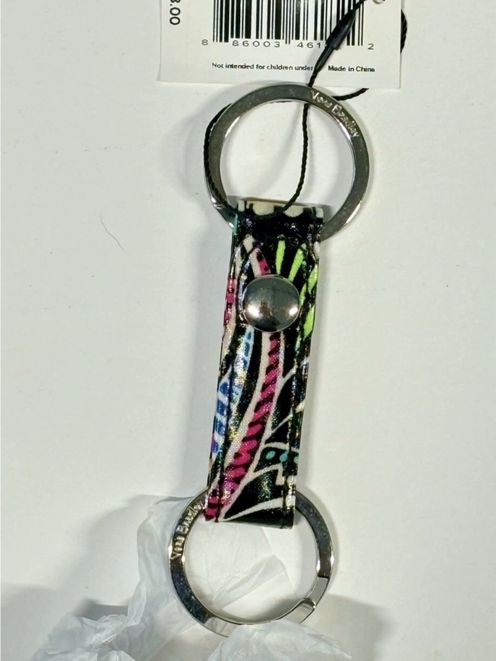 Vera Bradley Twice As Nice Key Chain Bandanna Swirl- New w/ Tag in Package - Picture 2 of 5